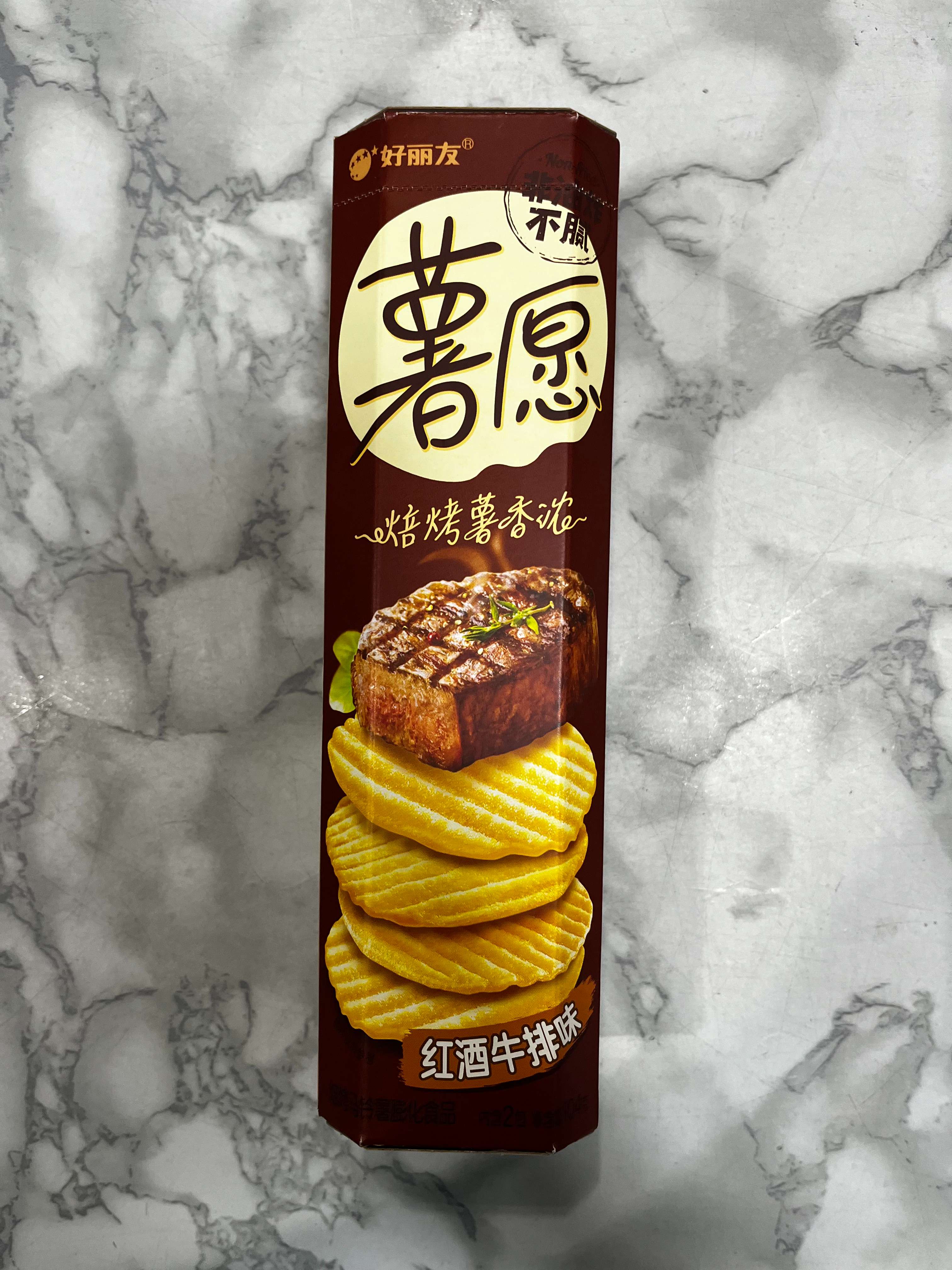 好丽友薯愿红酒牛排味薯片