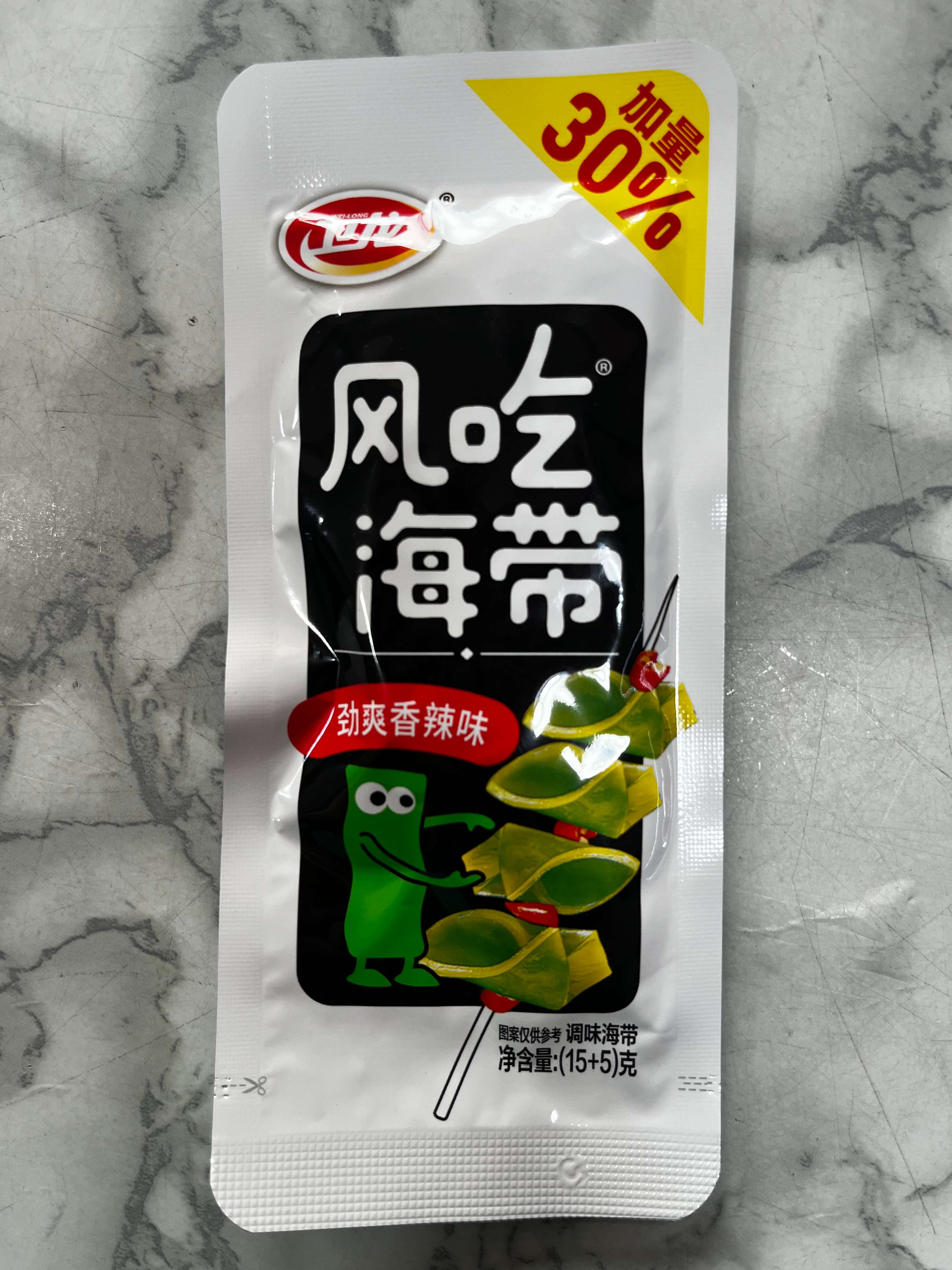 卫龙劲爽香辣味风吃海带15+5g